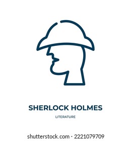Sherlock holmes icon. Linear vector illustration from literature collection. Outline sherlock holmes icon vector. Thin line symbol for use on web and mobile apps, logo, print media.