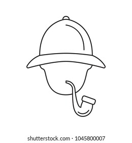 Sherlock Holmes icon. Outline Sherlock Holmes vector icon for web design isolated on white background