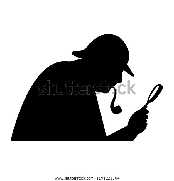 Sherlock Holmes Silhouette Stock Vector (Royalty Free) 1191221704