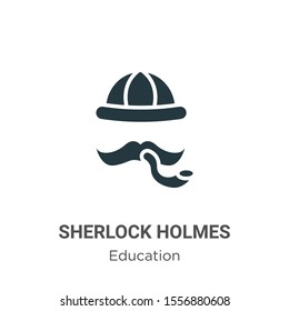 Sherlock holmes vector icon on white background. Flat vector sherlock holmes icon symbol sign from modern literature collection for mobile concept and web apps design.