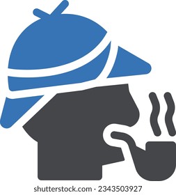 sherlock Vektorgrafik auf transparentem Hintergrund.Hochwertige Symbole.Glyphen Vektorsymbol für Konzept und Grafikdesign.
