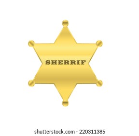 sherrif golden star vector design