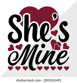 She's Mine Printable Vector Illustration