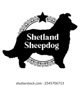 Shetland Sheepdog dog silhouette, dog, dog breeds,  vector, silhouette, logo design, animal, illustration, icon, sign, black, pet