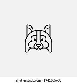 Shetland sheepdog icon sign vector,Symbol, logo illustration for web and mobile