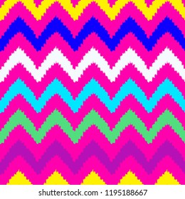 Shevron seamless pattern in vivid colors