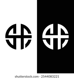 SHF Letter Logo Design Illustration Vector Stock Vector