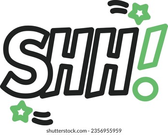 Icono Shh. Adecuado para aplicaciones móviles.