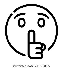 Shhh Quiet icon for illustration, web, app, infographic, etc