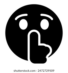 Shhh Quiet icon for illustration, web, app, infographic, etc