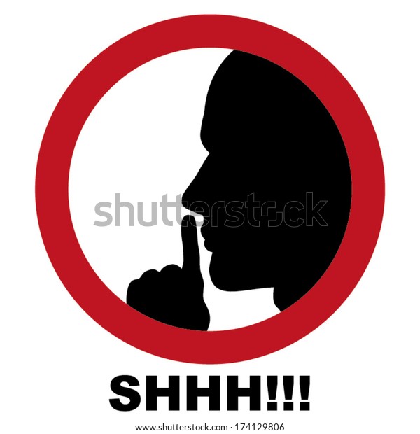 Shhh Sign Vector Stock Vector (Royalty Free) 174129806
