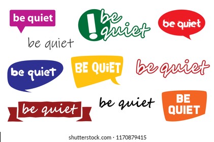 silence shhh no speech bubble no stock vector royalty free