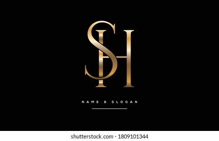 SH,HS ,S,H  Abstract Letters Logo Monogram