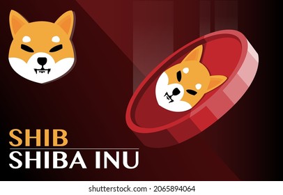 Shib Coin Shiba Inu Illustration Icon Stock Vector (Royalty Free ...