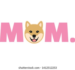 Shiba best mom ever pink