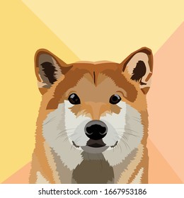 Shiba the Dog - Vector Illustration