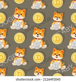 Shiba inu. Baby Doge. Meme tokens. Doge meme cryptocurrency. Dog coin sample. Coin crypto currency. 