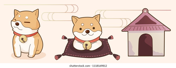 shiba inu character vector