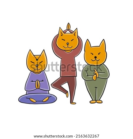 Shiba inu characters, yoga asanas for your design