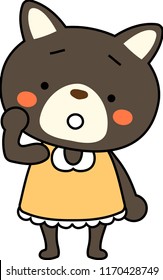 Shiba Inu child's emotional expression