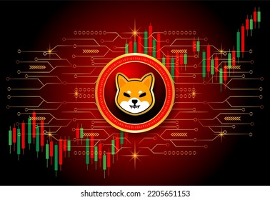 Shiba inu coin cryptocurrency network poster design