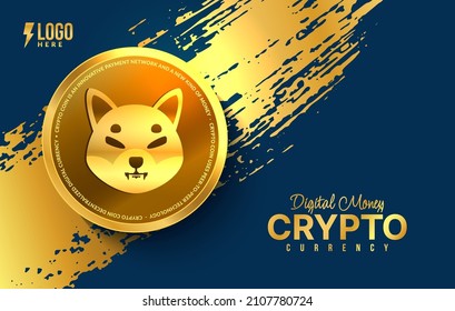 Shiba inu crypto currency background, Digital money exchange of Blockchain technology, Crypto coin mining and financial
