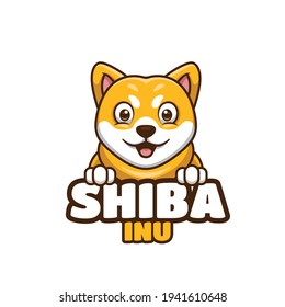 Shiba Inu Cute Cartoon Dog Logo for Pet Shop Pet Care Animal