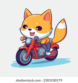 Shiba Inu Cute Dog Ride Motorcycle2