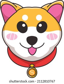 shiba inu cute vector icon ilustration