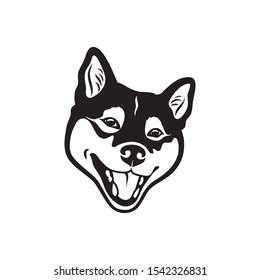 Shiba Inu dog breed - isolated vector illustration