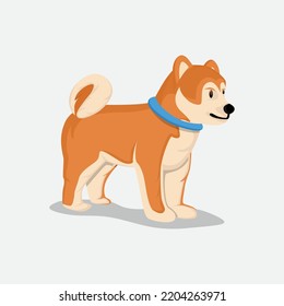 shiba inu dog cartoon character