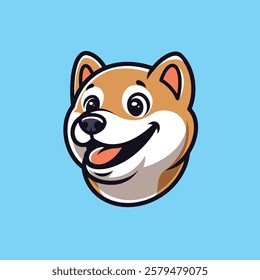 Shiba Inu Dog Cartoon Illustration