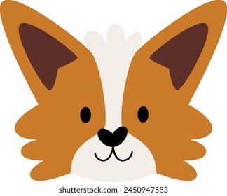 Shiba Inu Dog Face Vector Illustration