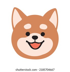 Shiba Inu dog head face icon