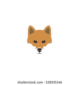 Shiba inu dog head. Vector illustration.