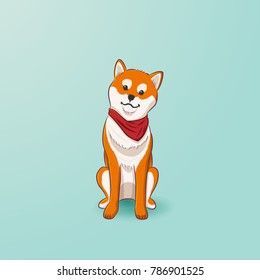 Shiba Inu Hundeillustration