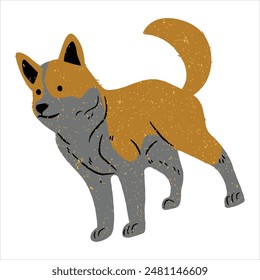 Shiba inu perro ilustración diseño de Arte vectorial