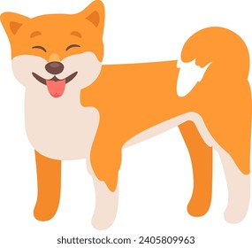 Shiba Inu Dog Pet Vector Illustration