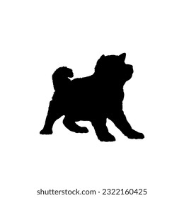 Shiba inu Dog puppies silhouette. Baby dog silhouette Puppy breeds 