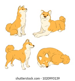 shiba inu dog set 2