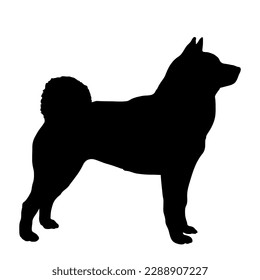 Shiba inu Dog silhouette. Pet. Animal. Vector isolated. Dog breed