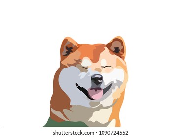 Shiba Inu dog vector art design