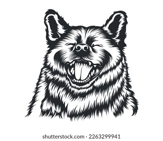 Shiba Inu Dog Vector Illustration, Shiba Inu breed Vector on White Background for t-shirt , logo and others