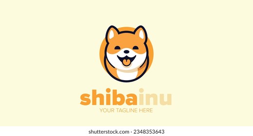 Shiba Inu Elegance en Pet Logos: Diseños a medida para marcas de mascotas, tiendas y productos de perros