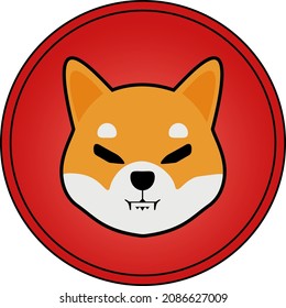 Shiba Inu icon to represent cryptocurrency