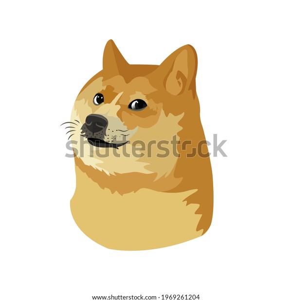 Shiba Inu Meme Dog Original Vector Stock Vector (Royalty Free ...