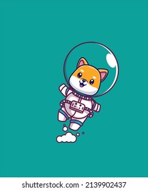 Shiba Inu zum Mond - Crypto-Münzkonzept 