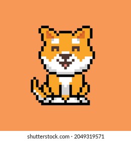 Shiba Inu Pixel Art Character