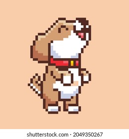 Shiba Inu Pixel Art Character