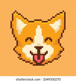 Shiba Inu Pixel Art Character